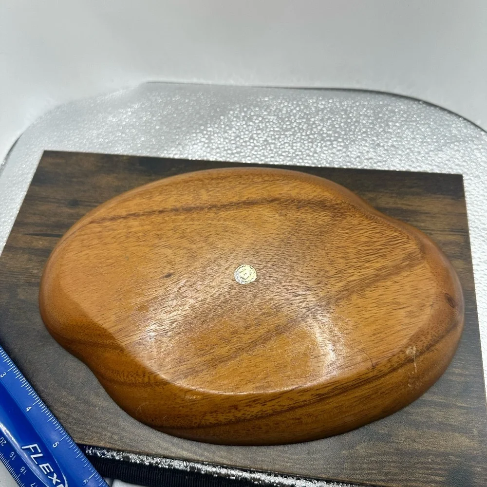 Mid Century Modern Carved Wood Fruit Centerpiece